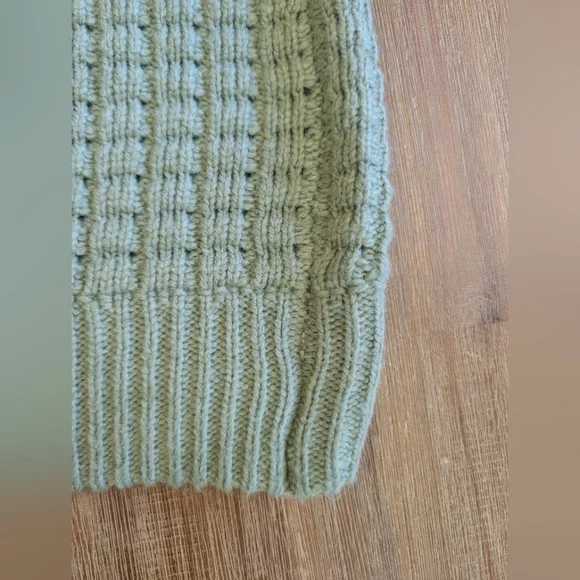 RETROFETE DORINDA Wool Blend Round Neck Sweater In Sage Size S - Picture 10 of 14